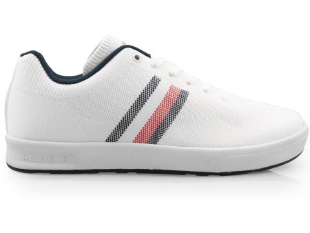 Tommy Hilfiger Sustainable Knitted Cupsole Trainer - White For Cheap