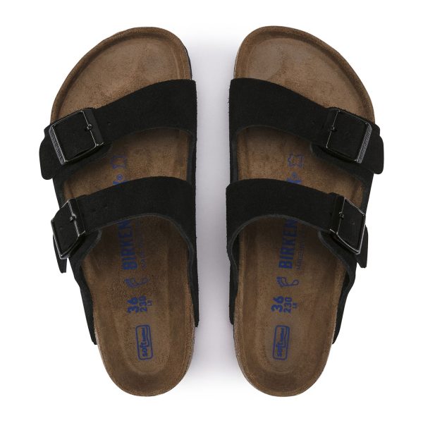 Birkenstock Arizona SFB Sandals - Black Suede Supply