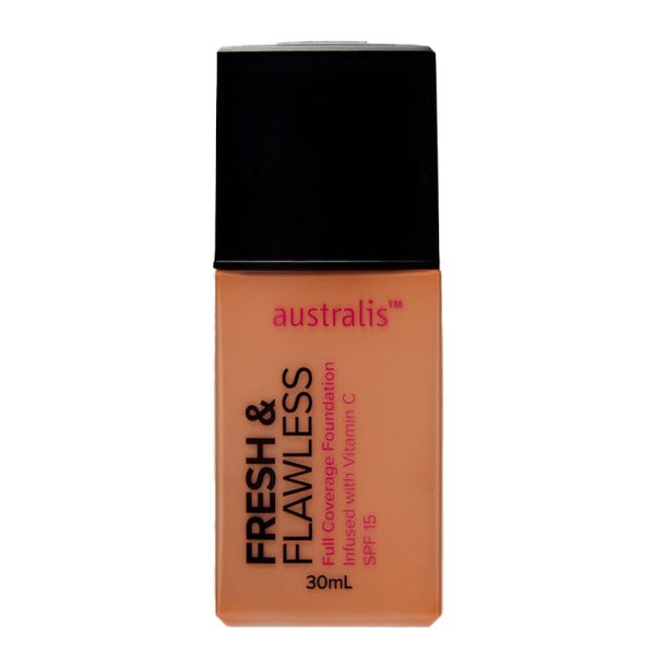 Australis Fresh & Flawless Full Coverage Foundation 30ml TOFFEE Cheap