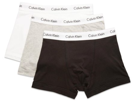 Calvin Klein Cotton Stretch Trunks - Black White Grey Online Sale