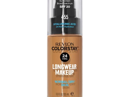 Revlon ColorStay Longwear Makeup Normal  Dry Skin SPF 20 30.0ml 455 HONEY BEIGE For Discount