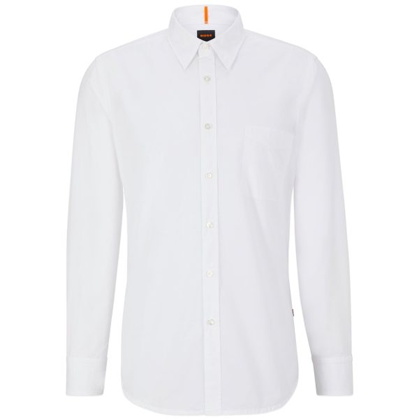 Boss Relegant 6 Poplin LS Shirt - White Discount